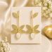 Golden Leaf Pearl Drop Earrings for Women