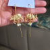 Nandi Bull Pearl Drop Hoop Earrings – Gold Plated Traditional Temple Earrings