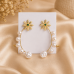 Floral Pearl Hoop Earrings – Gold Plated Daisy Stud Baroque Pearl Earrings for Women