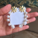 Floral Pearl Hoop Earrings – Gold Plated Daisy Stud Baroque Pearl Earrings for Women