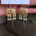 Royal Elephant Pearl Ear Cuff Earrings – Gold Plated Temple Statement Earrings for Women