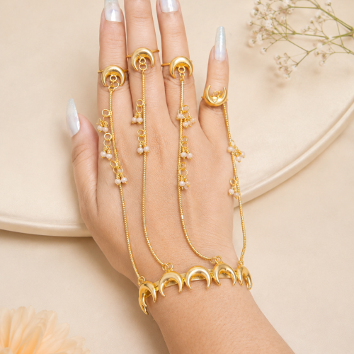 Golden Luna Multi-Finger Hathphool Golden Luna Multi-Finger Hathphool