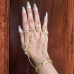 Golden Butterfly Pearl Multi-Finger Hathphool Golden Butterfly Pearl Multi-Finger Hathphool