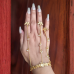 Golden Butterfly Pearl Triple-Finger Hathphool Golden Butterfly Pearl Triple-Finger Hathphool
