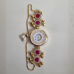 Aura Ruby Crystal Ghungroo Adjustable Bracelet Watch for Women