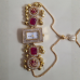 Aura Royale Ruby Crystal Ghungroo Adjustable Bracelet Watch for Women