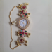 Aura Royal Multicolor Floral Crystal Ghungroo Adjustable Bracelet Watch for Women