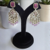Kundan Jhumka with Pink Stone with Pearls